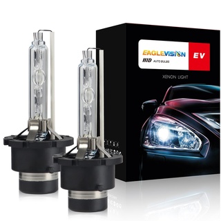 หลอดไฟซีนอน D4S HID 35W 6000K สีขาว แบบเปลี่ยน สําหรับ Toyota Lexus แพ็คละ 2 ชิ้น (6000K)