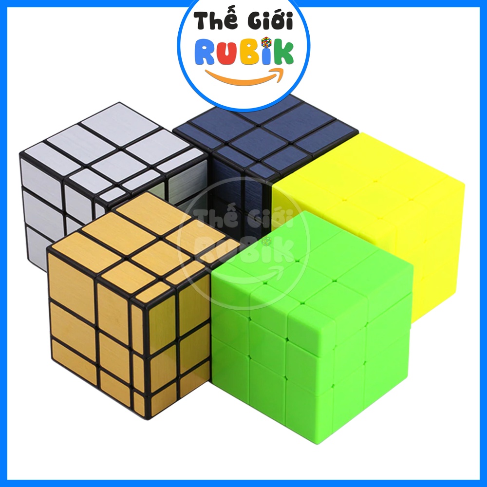 Rubik QiYi Mirror 3x3 Gold Silver Charcoal Green | กระจกตัวแปรหัวหน่าว MoYu MeiLong | จิโออิ รูบิค