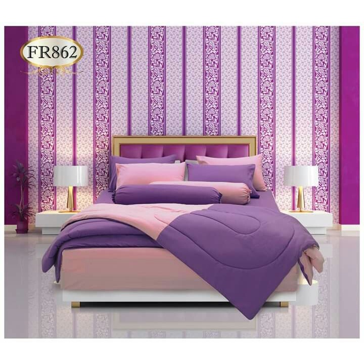 Fair Lady Refine ผ้านวม+ปู 5 ฟุต 5 ชิ้น (ชุด 6 ชิ้น) ผ้าเนียนนิ่ม เรียบหรู สไตล์โมเดิร์น