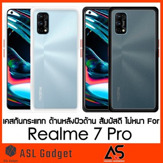 As เคสกันกระแทก หลังผิวด้าน For Realme 7 Pro กันกระแทก สัมผัสดีไม่หนา สัมผัสลื่น