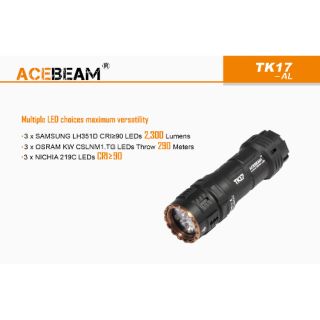 ไฟฉายแรงสูงขนาดเล็ก  Acebeam TK17 *** Free 18350 แบบชาร์จในตัว ***