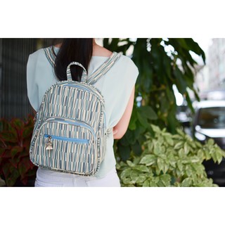 MilesKeeper mini backpack PVC leather รุ่น 202 - sky blue