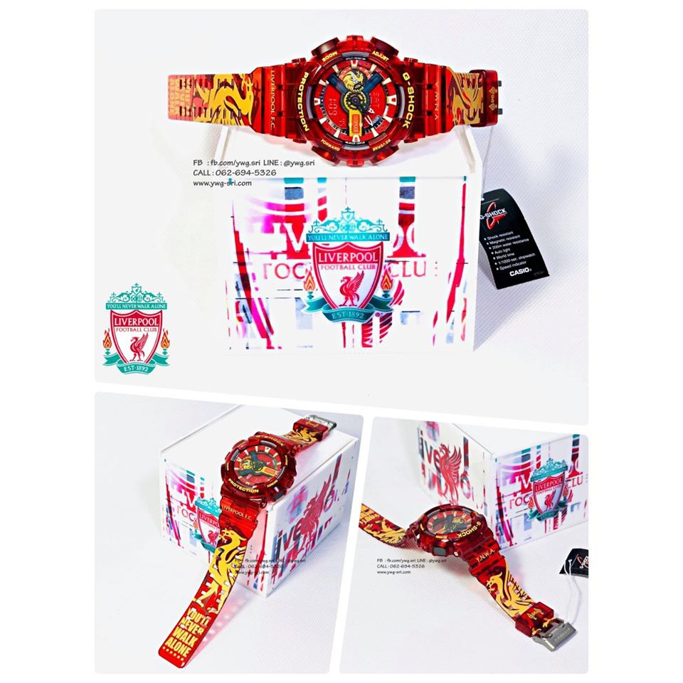 G-SHOCK Liverpool (GA-110) Set9 นาฬิกาข้อมือ กันน้ำ ดีไซน์สวย มีสไตล์ ทนทาน ใช้งานได้นาน สินค้าคุณภา