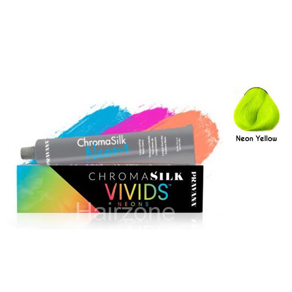 Pravana Neon Yellow สีเคลือบชนิดปราศจากแอมโมเนียมีเม็ดสีติดทนมีกลินหอม สีเหลืองสะท้อนแสง 90ml