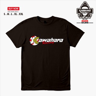 เสื้อยืดผ้าฝ้ายพิมพ์ลายแฟชั่น เสื้อยืด ลาย Kawahara V2 Racing สําหรับยานยนต์