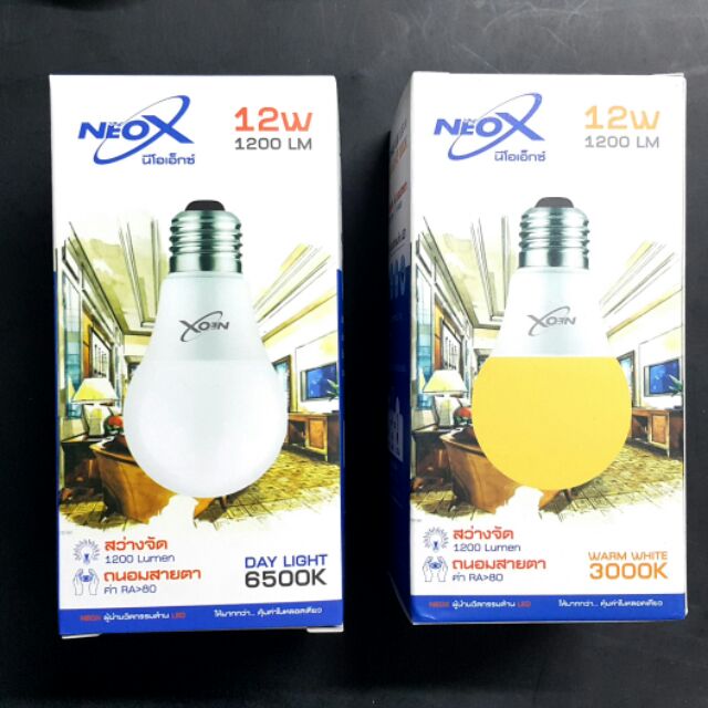 หลอดไฟ LED Bulb NeoX 12W DayLight, Warmwhite