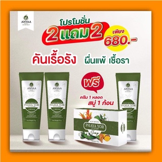 ส่งฟรี‼️ครีมพญายอพลูคาว2แถม2  สมุนไพรแท้100% ส่งจากบริษัทโดยตรง680บาท