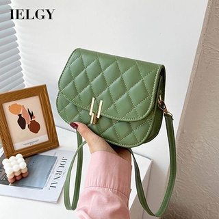 IELGY simple and generous soft rhombic crossbody mobile phone bag all-match female