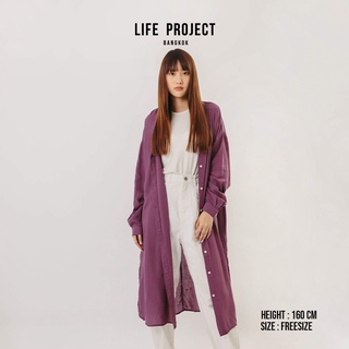 [LIFEPROJECTBKK] HAWAII LONGSLEEVES DRESS - เดรสแขนยาว ผ้าสปัน ผ้านุ่ม ใส่สบาย