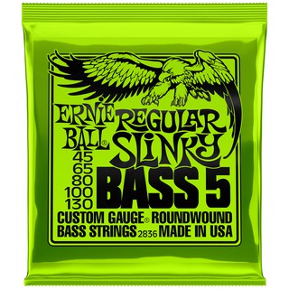 ERNIE BALL® สายกีตาร์เบส 5 สาย (P02836) ของแท้ 100% รุ่น Regular Slinky (.045 - .130) ** Made in USA **