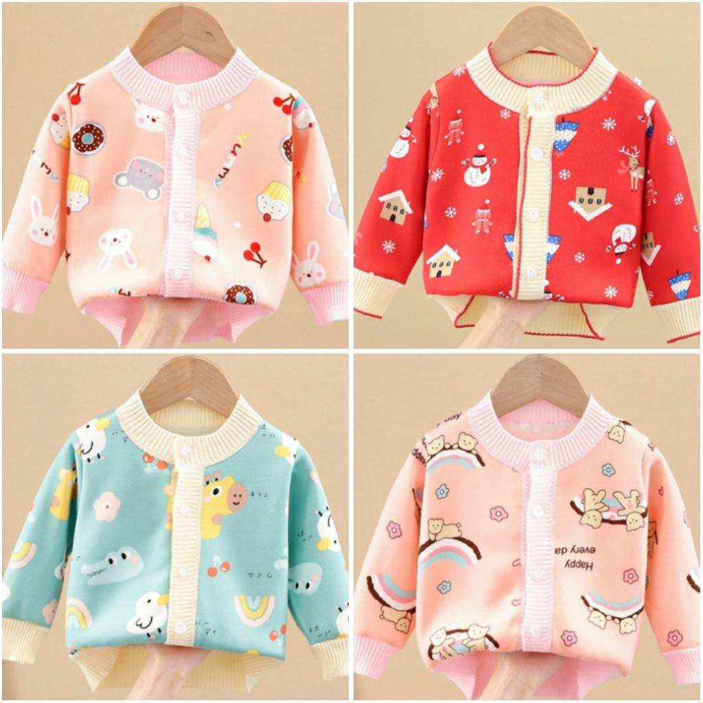 (6เดือน-3ปี) เสื้อกันหนาวเด็กผู้หญิงมีหลายลาย - babydressup - ThaiPick