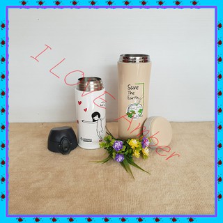 ชื่อ  : ZEBRA VACUUM FLASKS Oh jung and Lovely Save the Earth SET 2 pcs. 0.35   0.45 L. หัวม้าลาย , Zebra mug ,  ถ้วยน้ำ