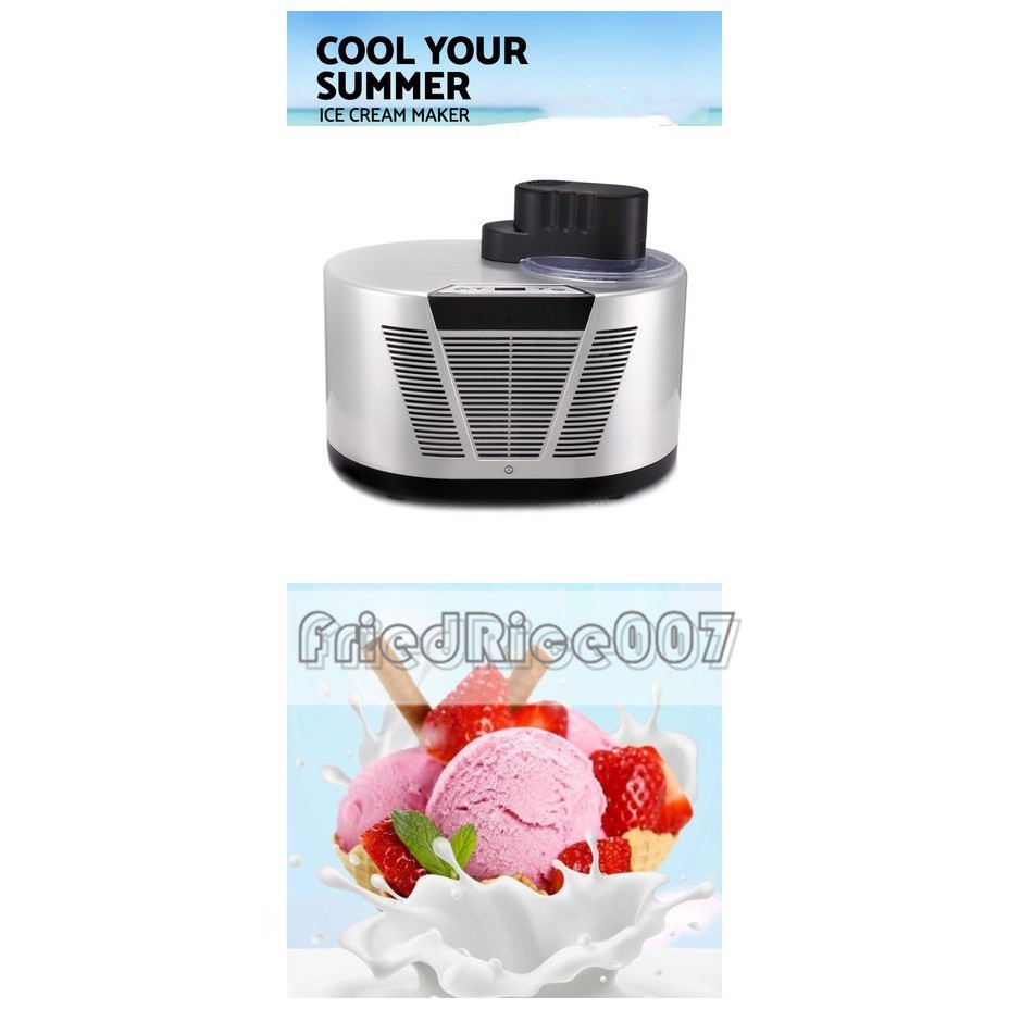 เครื่องทำไอศกรีมในครัวเรือนขนาดเล็กเชิงพาณิชย์อัตโนมัติคอมเพรสเซอร์เครื่องทำความเย็นไอศครีม DIY เครื่องไอศครีมขนาดเล็ก