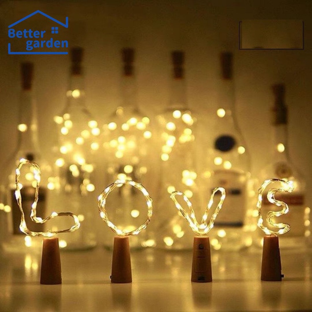 🏷️[Home] ไฟประดับ ไฟตกแต่งในขวด จุกก๊อกไฟ 20 LED ไฟลวด สำหรับแต่งห้อง งานปาร์ตี้ คริสต์มาส แต่งสวน