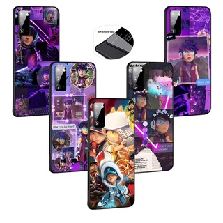 เคสโทรศัพท์มือถือแบบนิ่ม ลายการ์ตูน fang boboiboy สีดํา DN54 สําหรับ Samsung Galaxy A02s A03S A13 A33 A53 A73 Plus Lite