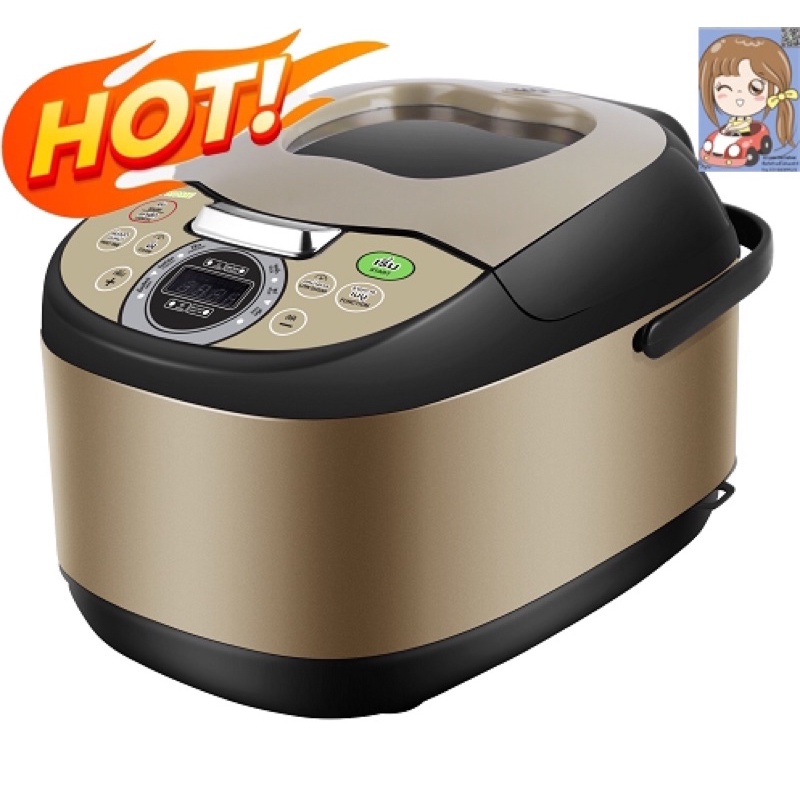 หม้อหุงข้าวลดนำ้ตาลขนาด 1.8ลิตร SMART HOME รุ่น SM-RCD906s Red Gold สีแดง สีทอง เกรดบีนะคะ