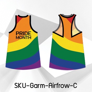 BAYZA เสื้อกล้าม เสื้อวิ่ง LGBTQ+ Pride Month เนื้อผ้าAirforw แบบ C