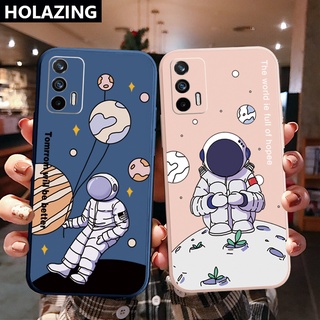 เคสโทรศัพท์มือถือ ขอบสี่เหลี่ยม ลายนักบินอวกาศ สําหรับ OPPO A16 A94 A53 A15 A12 AX7 A52 A72 A92 A74 A54 5G