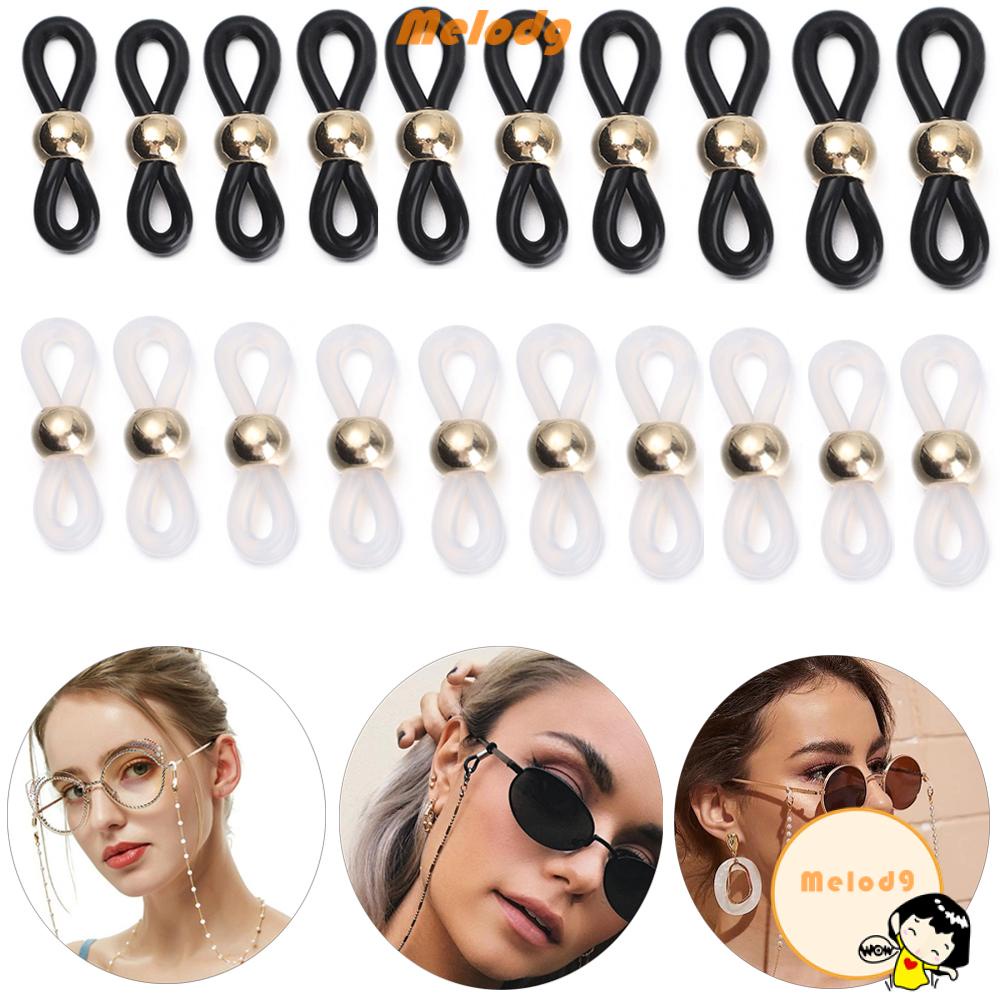 MELODG 50PCS Glasses Accessories Eyeglass Chain Ends Retainer
