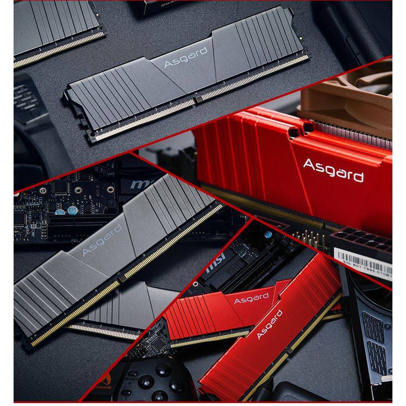 Ram Asgard 8Gb รถบัส 2666 ฮีทซิงค์ สีแดง/ดํา