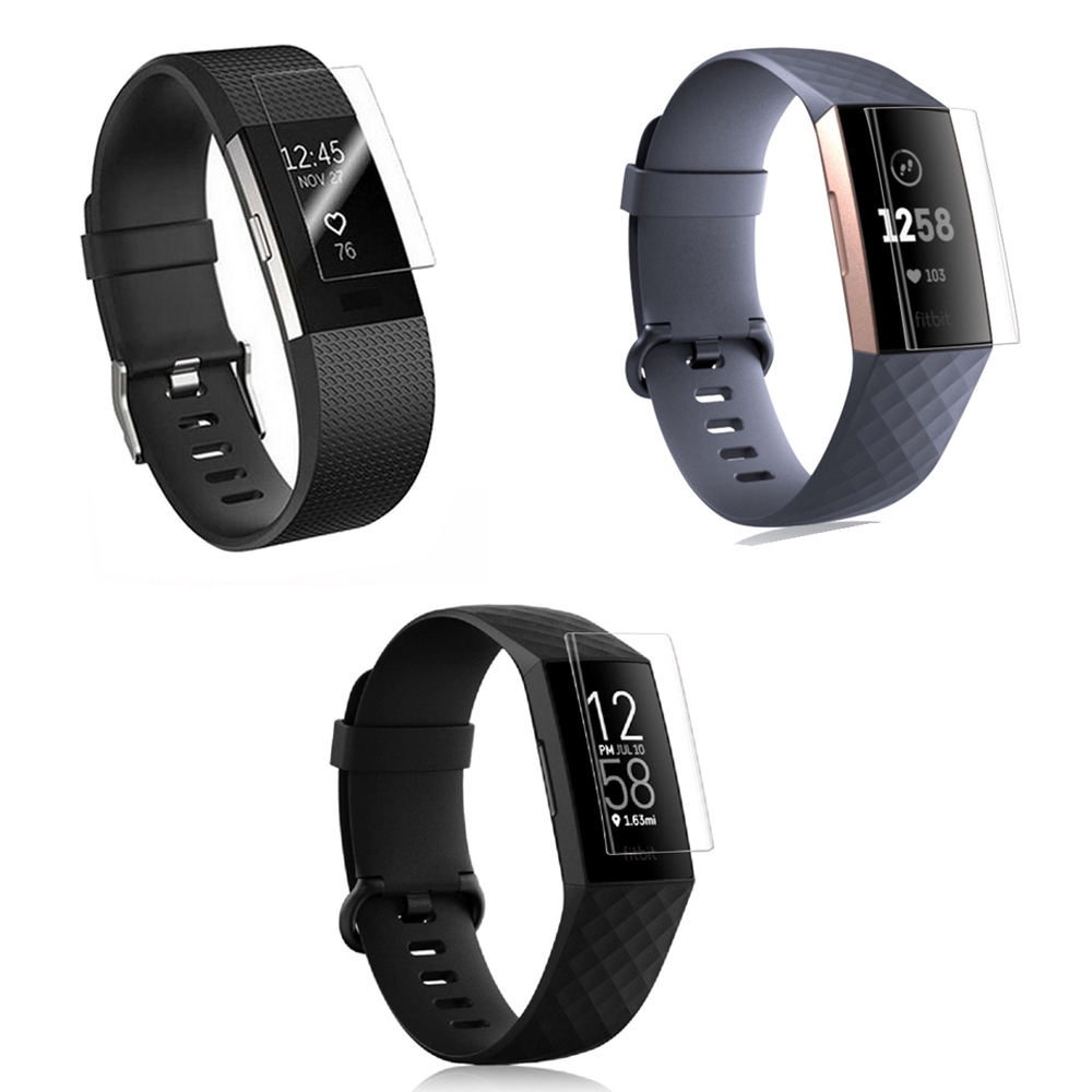 ฟิล์มกันรอยหน้าจออ่อนสำหรับ Fitbit Charge 2 3 4 Smart Watch