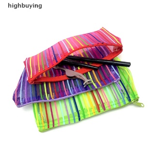 [highbuying] ใหม่ กระเป๋าเครื่องสําอาง แบบใส ขนาดเล็ก น่ารัก สีสันสดใส