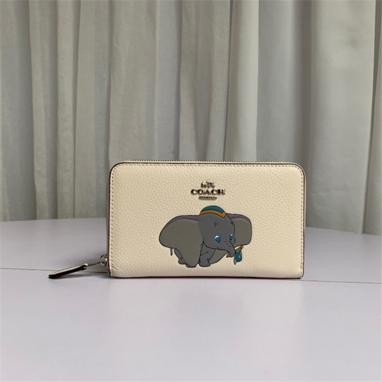 COACH 88671 91191 93768 Disney Zipper Wallet Wallet Dumbo Girl Clutch Bag  Mobile Phone Bag Coin Purse Leather Bag | Shopee Thailand