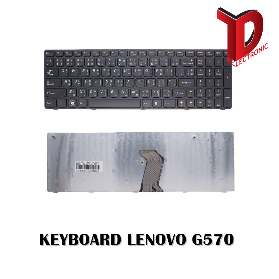 KEYBOARD LENOVO G570 B570 G575 V570 Z560 Z565 Z570 G770 G780 /คีย์บอร์ดโน๊ตบุ๊คลีโนโว่ ภาษาไทย-อังกฤ
