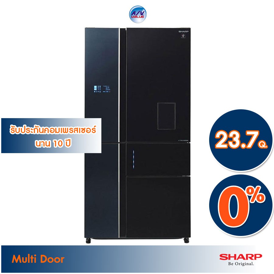 ตู้เย็น Side-by-Side Sharp รุ่น SJ-FX800GP-BK (BLACK) ความจุ 23.7 คิว / 670 ลิตร