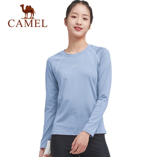 Camel เสื้อแขนยาว แบบแห้งเร็ว เสื้อออกกำลังกาย สําหรับผู้หญิง