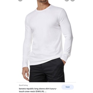 Banana Republic Luxury Touch Long Sleeve Shirt เสื้อยืดแขนยาว บานาน่า รีพลับบลิค