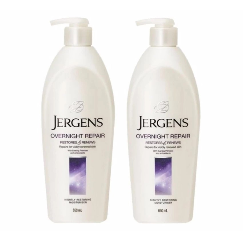 เจอร์เก้น โลชั่นทาผิว บอดี้โลชั่น โลชั่นบำรุงผิวกาย สูตร Overnight Repair ขนาด 650 มล. Jergens x 2 ข