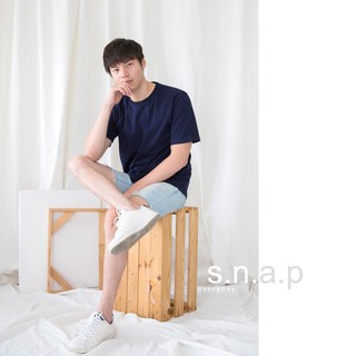 เสื้อยืดคอกกลม s.n.a.p : Everyday Tshirt (Navy Blue)สีกรมท่า