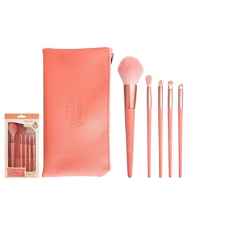 Nee Cara Peach 5pcs Brush Set #N615 : neecara ชุด แปรง แต่งหน้า พีช 5ชิ้น+กระเป๋า x 1 ชิ้น   @svl