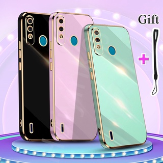 เคสโทรศัพท์ ขอบตรง ชุบไฟฟ้า ITEL A56 Pro A56 เคสซิลิโคน TPU นิ่ม