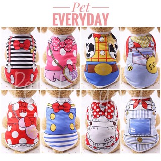 💢พร้อมส่ง ราคาถูก เสื้อสุนัข เสื้อสัตว์เลี้ยง ชุดสุนัข ลายน่ารัก สดใส