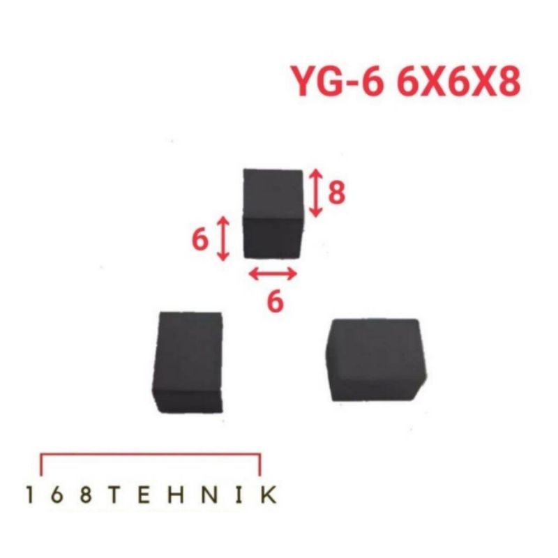 MATA WIDIA YG6 6X6X8 PCS BIT / CEMENTED CARBIDE TIP BETEL WIDIA YG-6 6X6X8 / WIDIA 6X6X8 / Widia Eye