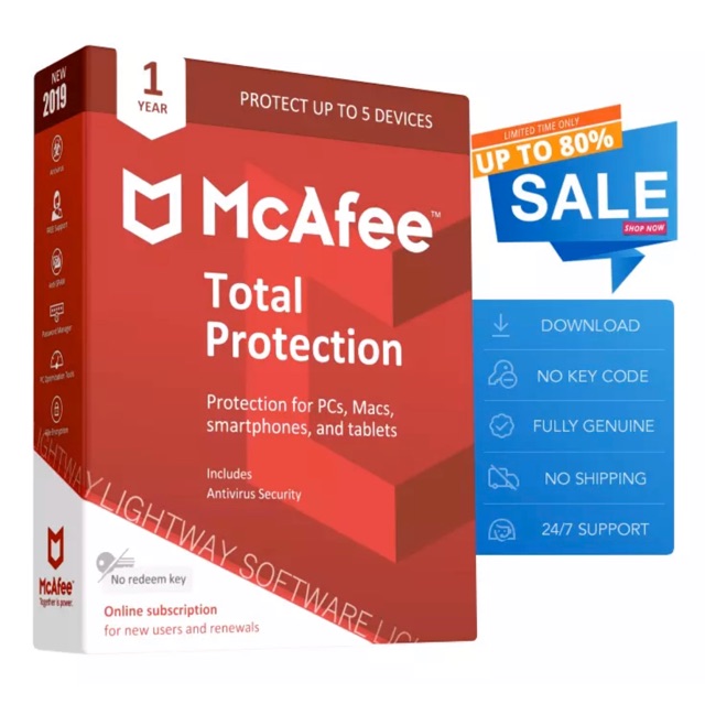 McAfee Total Protection 2020 - 5 Devices, 1 Year