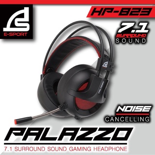 SIGNO E-Sport 7.1 Surround Sound Gaming Headphone รุ่น PALAZZO HP-823 หูฟัง 7.1CH รอบทิศทาง มีไฟ LED เชื่อมต่อผ่าน USB