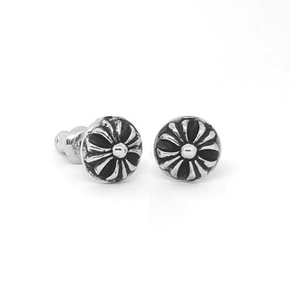 Chrome Hearts Sterling Silver 925 เครื่องประดับเงินแท้ ต่างหู Cross Stud Earring Code:CED004