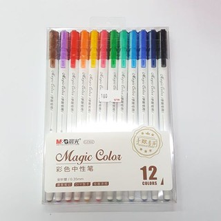 ปากกาหมึกเจลสี 12 สี M&amp;G