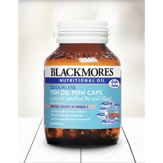 BLACKMORES น้ำมันปลา ออสเตรเลีย Odourless Fish Oil Mini Caps Omega โอเมก้า บำรุงระบบประสาท/สมอง วิตามิน E