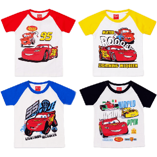 COOLPLANET เสื้อยืดเด็ก ลายรถ คาร์ แมคควีน ลิขสิทธิ์แท้ พร้อมส่ง เสื้อเด็กชาย Cars Lightning Mcqueen เสื้อผ้าเด็ก