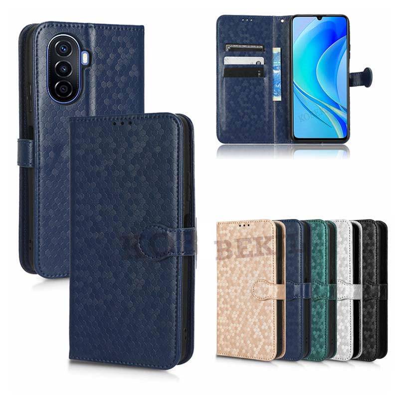 Huawei Nova Y70 Case Flip Polka dot PU Leather Wallet Card Slot Phone Cover Huawei Nova Y70 NovaY70 