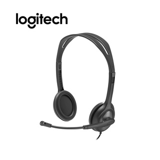 Logitech H111 Stereo Headset with 3.5 mm Audio Jack ชุดหูฟังสเตอริโอใช้แจ็คเสียงมาตรฐาน 3.5 มม.รับประกัน 1 ปี