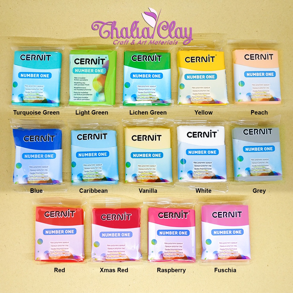 POLYMER CLAY CERNIT NUMBER หนึ่งรุ่น CLAY HANDMADE MATERIALS CLAY MINIATURE CLAY รูป SCULPTING 56GR