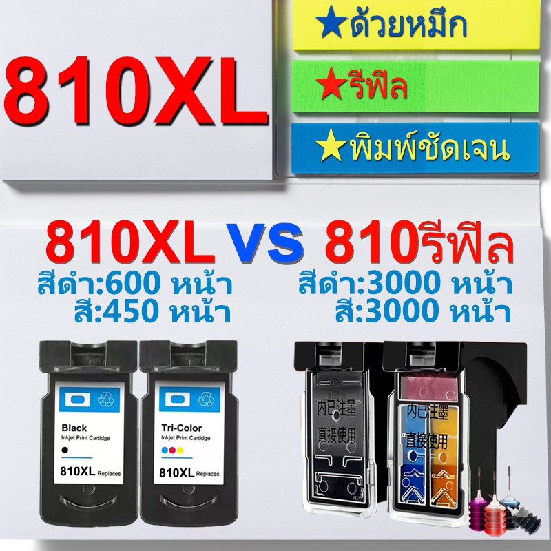 PG 810 CL811 หมึก PG 810 XL CL 811 XL  ตลับหมึกเติม PG810XL  CL 811XL ตลับหมึกรีฟิลเข้ากันได้กับ PIX