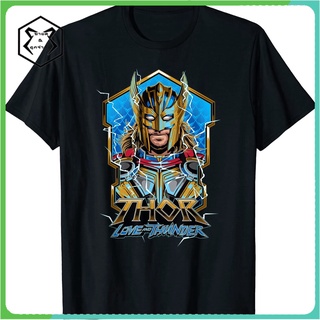 เสื้อยืด พิมพ์ลาย Marvel Thor Love and Thunder Thor Badge Portrait สําหรับผู้ใหญ่