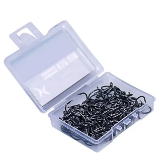 ชุดตะขอตกปลาชุดเหล ็ กคาร ์ บอนแข ็ งแรงน ้ ําจืดน ้ ําจืด Sharp ตกปลาวงกลม Jig Hooks
