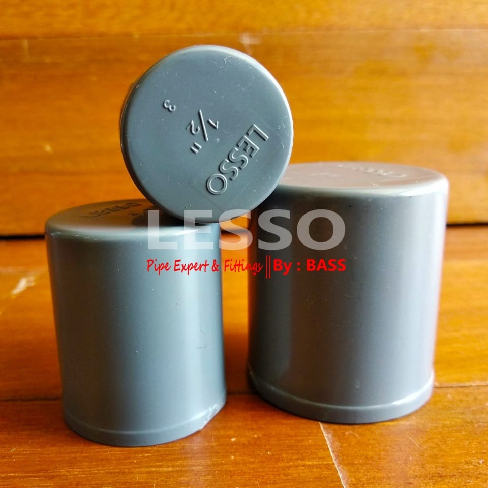 PVC Lesso AW 1/2" นิ้ว PVC Cap ท่อท่อ PVC ข้อต่อการเชื่อมต่อท่อ